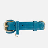 William Walker Leder Hundehalsband Azure (Blau)